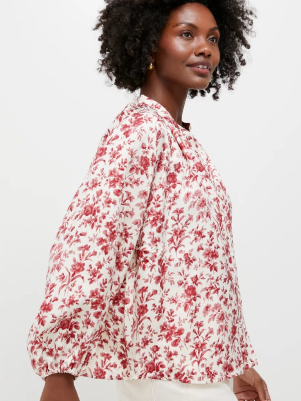 Tuckernuck Pomegranate Bloom Sawyer Blouse - Picture 3 of 5